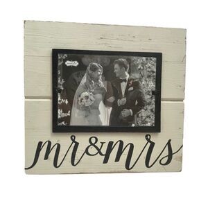 Brand New Wedding Mr & Mrs Distressed Wood 8" x 10" Picture Frame from Dillards